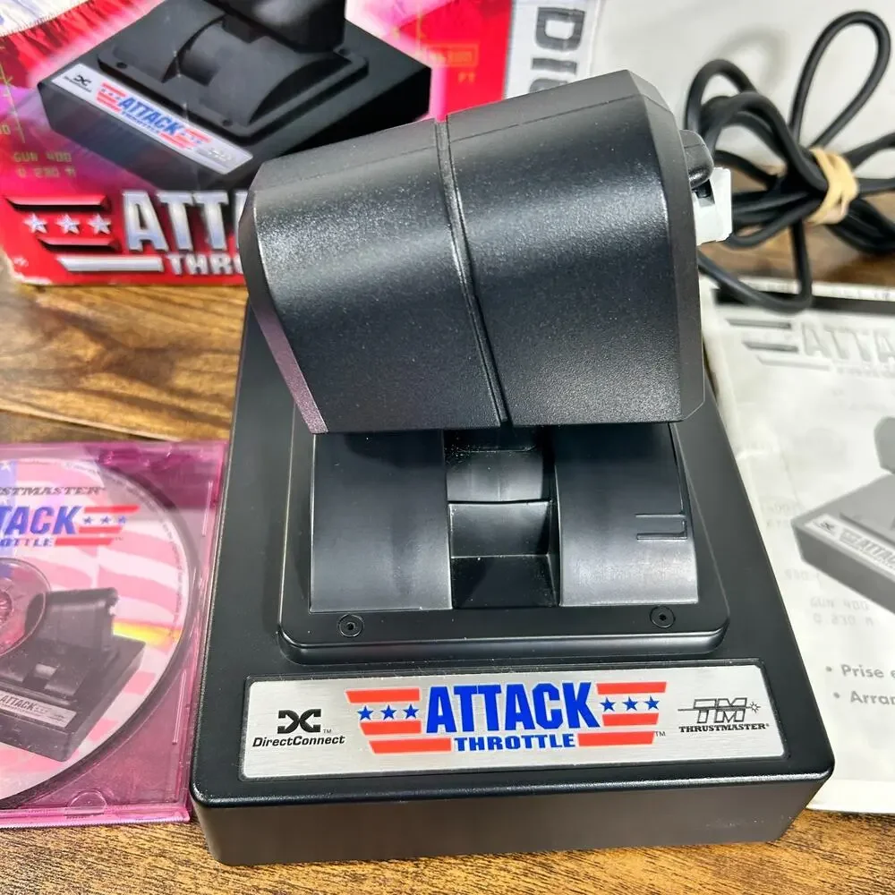 Vintage Flight Control Thrustmaster Attack Throttle Digital Game